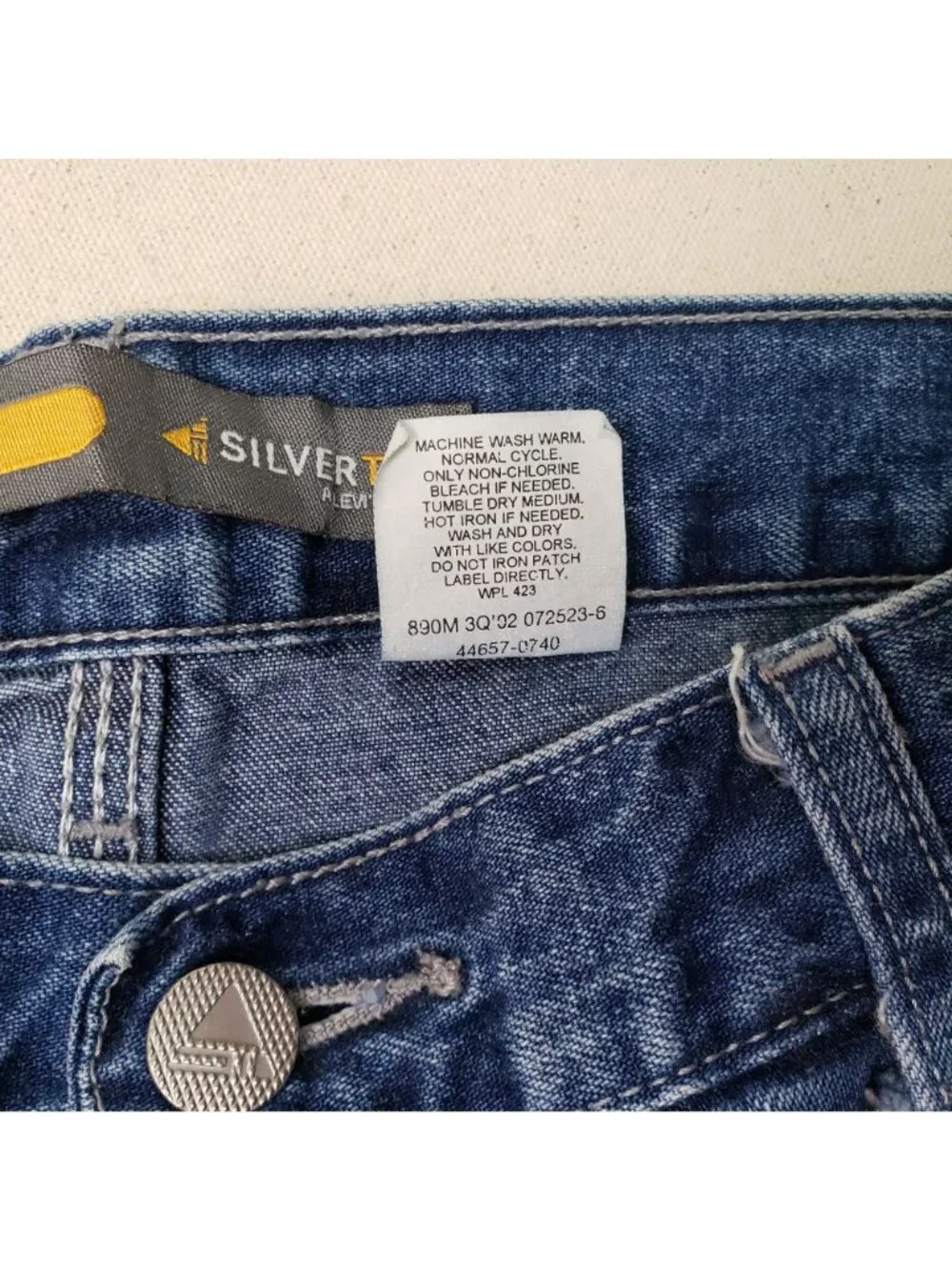 Levi's Silver Tab Mens Carpenter Cargo Wide Leg Relaxed Blue Jeans 34/34 VTG Y2K